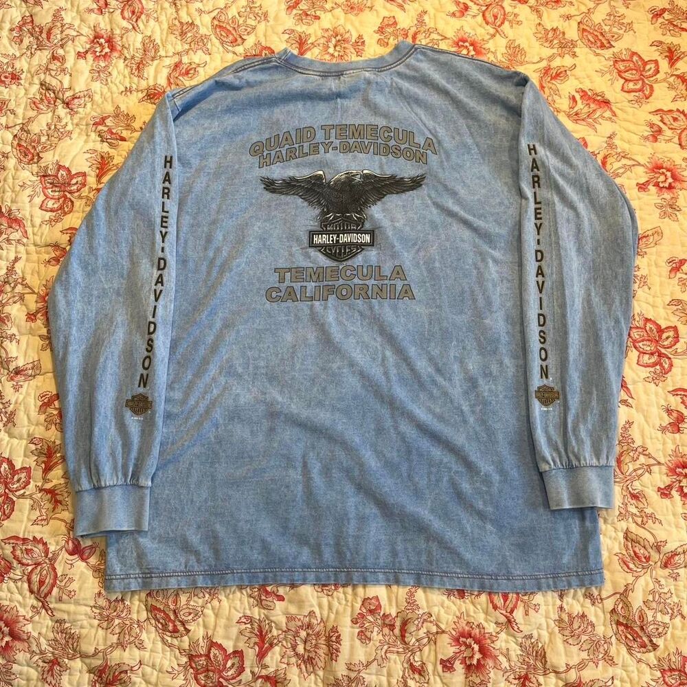 Vintage Y2K 2003 Harley Davidson Motor Cycles Huge graphic Longsleeve - Picture 3 of 4